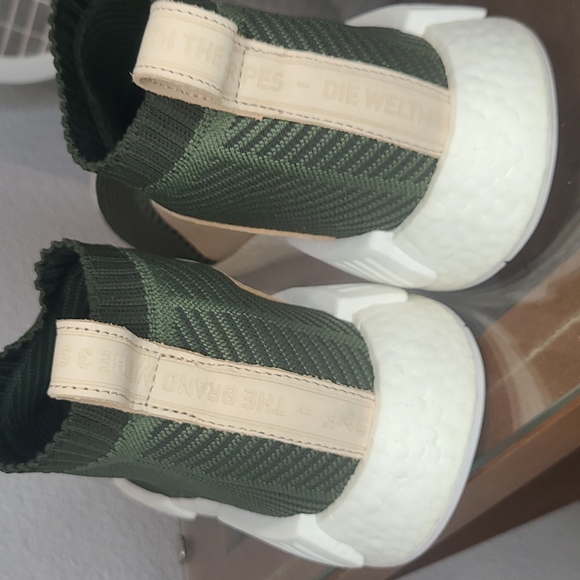 Adidas NMD CS2 pullon sock sneaker shoes size 9 men's army olive green - Picture 9 of 13
